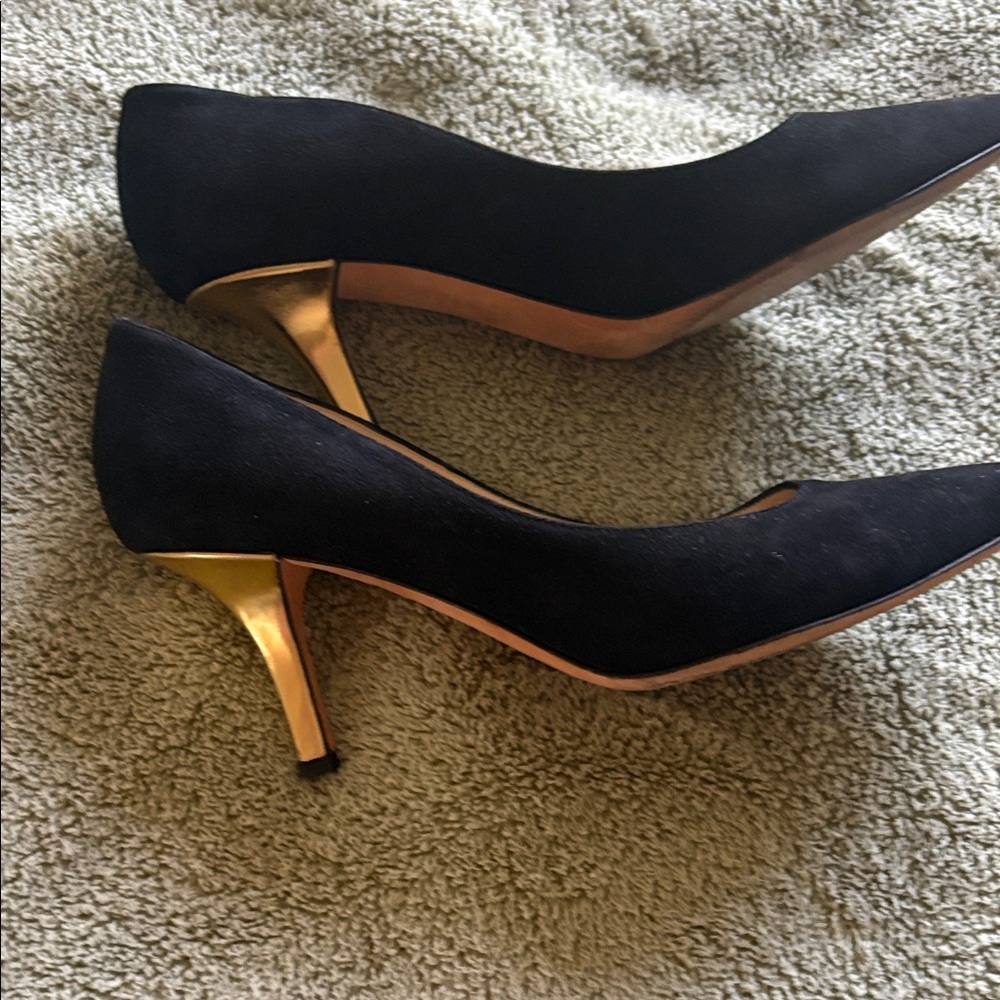 Kate Spade Black Suede Heels - Picture 3 of 4